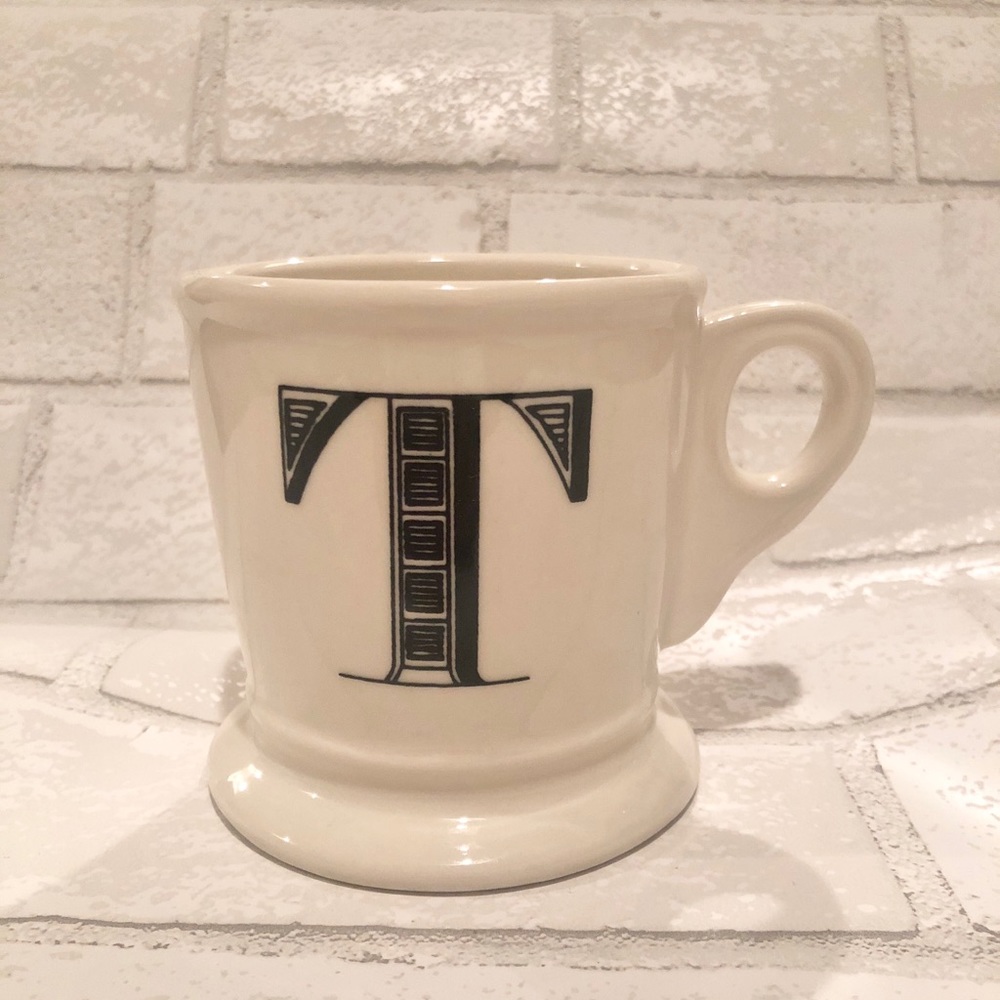 Original Anthropologie Monogram “T” Coffee Mug good condition